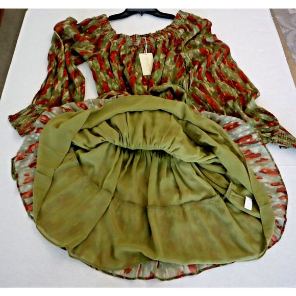 Ramy Brook A0822302 Women Sz M Clover Multi Sallie Off-Shoulder Mini Dress - Picture 13 of 13